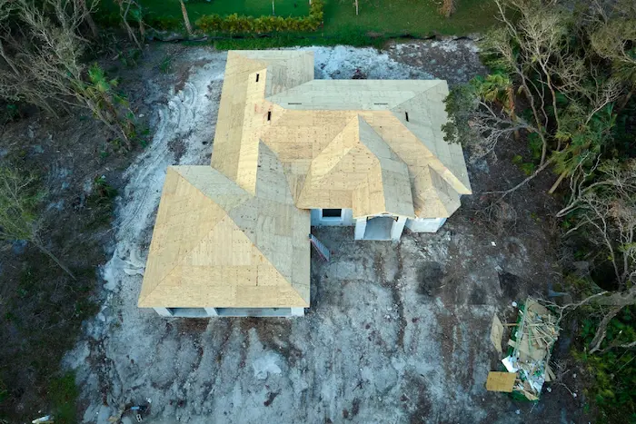 A black metal roof